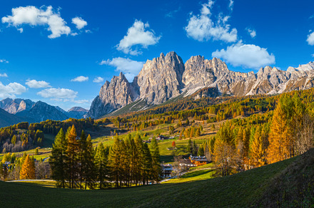 Autumn Cortina d'Ampezzo environs, Italy Dolomites, a Nature Photo by YuriyB
