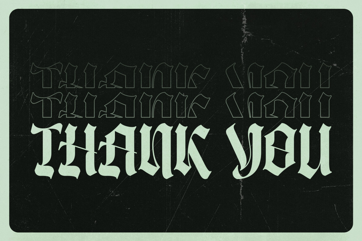 Dark North - Blackletter Font, a Blackletter Font by Burhan Afif (Photo 7 of 7)