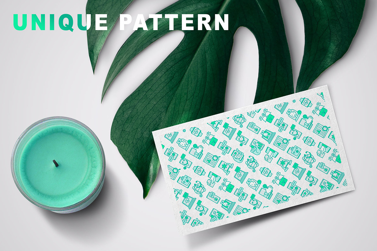 Online Medicine Patterns Collection, a Pattern Graphic by Alex Blogoodf (Photo 3 of 8)