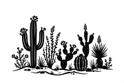 60 Desert Cactus Floral Silhouette, a Seasonal Illustration by Amazin_art (Thumbnail 31 of 38)