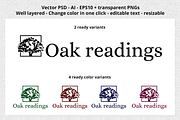 Oak Readings logo design template, a Branding & Logo Template by Manudesign (Thumbnail 2 of 3)