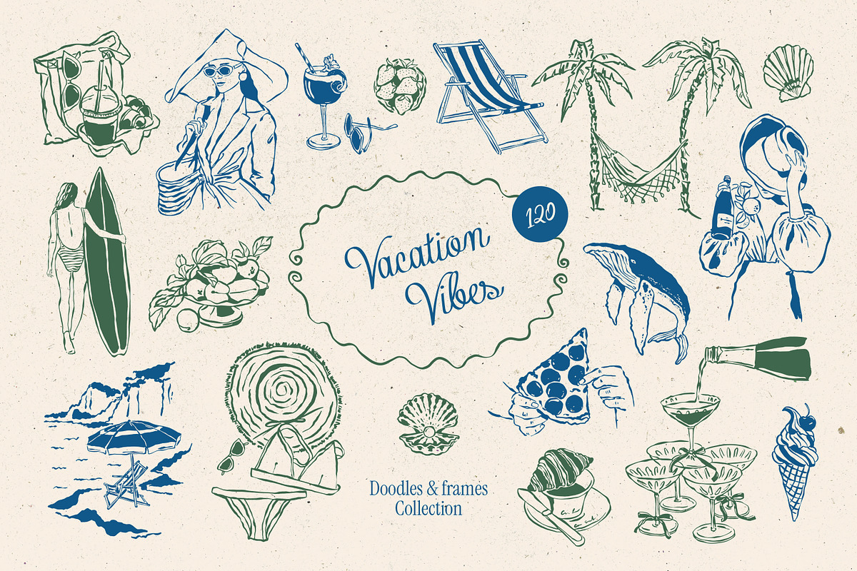 Vacation Illustrations, an Object Graphic by DesignThatMatters (Photo 1 of 12)