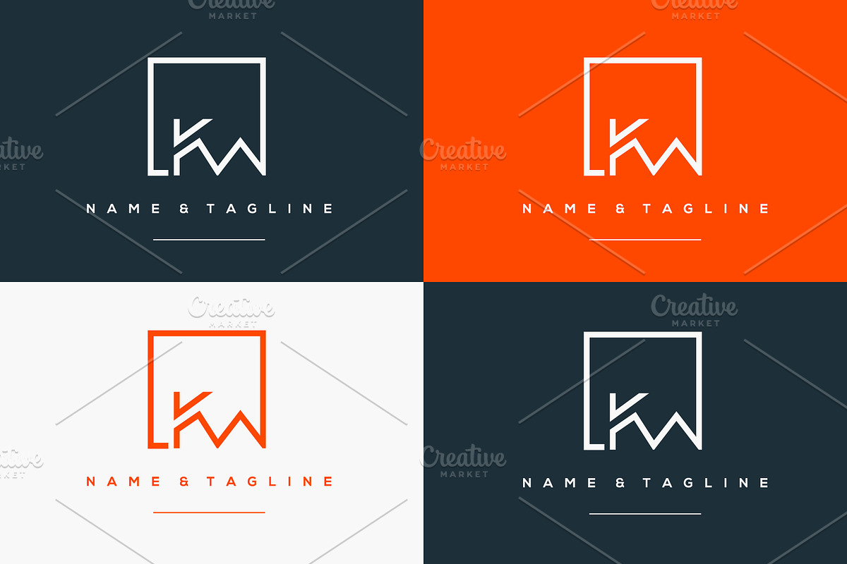 Monogram icon logo KW, a Branding & Logo Template by idesign_4u