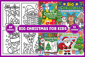 Big Christmas Coloring Book for Kids, a Seasonal Illustration by Coco Bloom