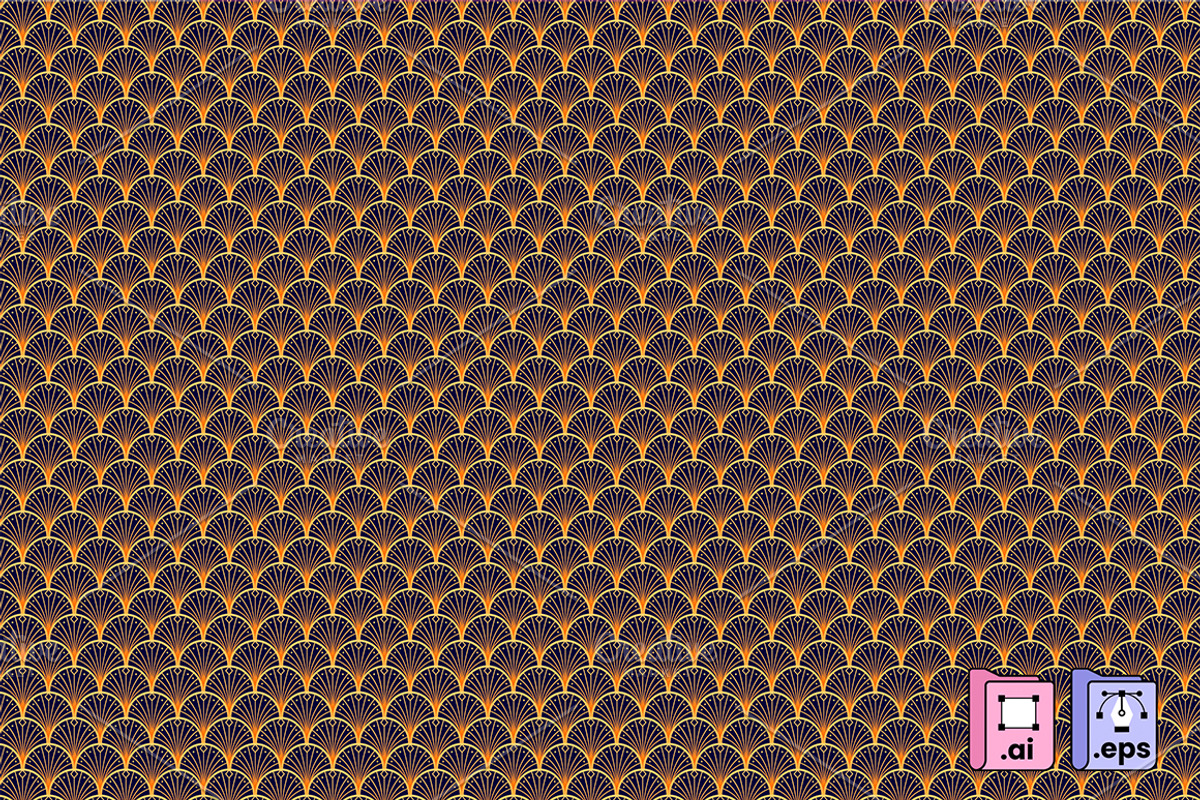 Gradient Art Deco Pattern Design, a Pattern Graphic by MISS CHATZ (Photo 1 of 3)
