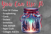 Christmas Mason Jar Sublimation, a Seasonal Illustration by Craft Nest (Thumbnail 5 of 5)