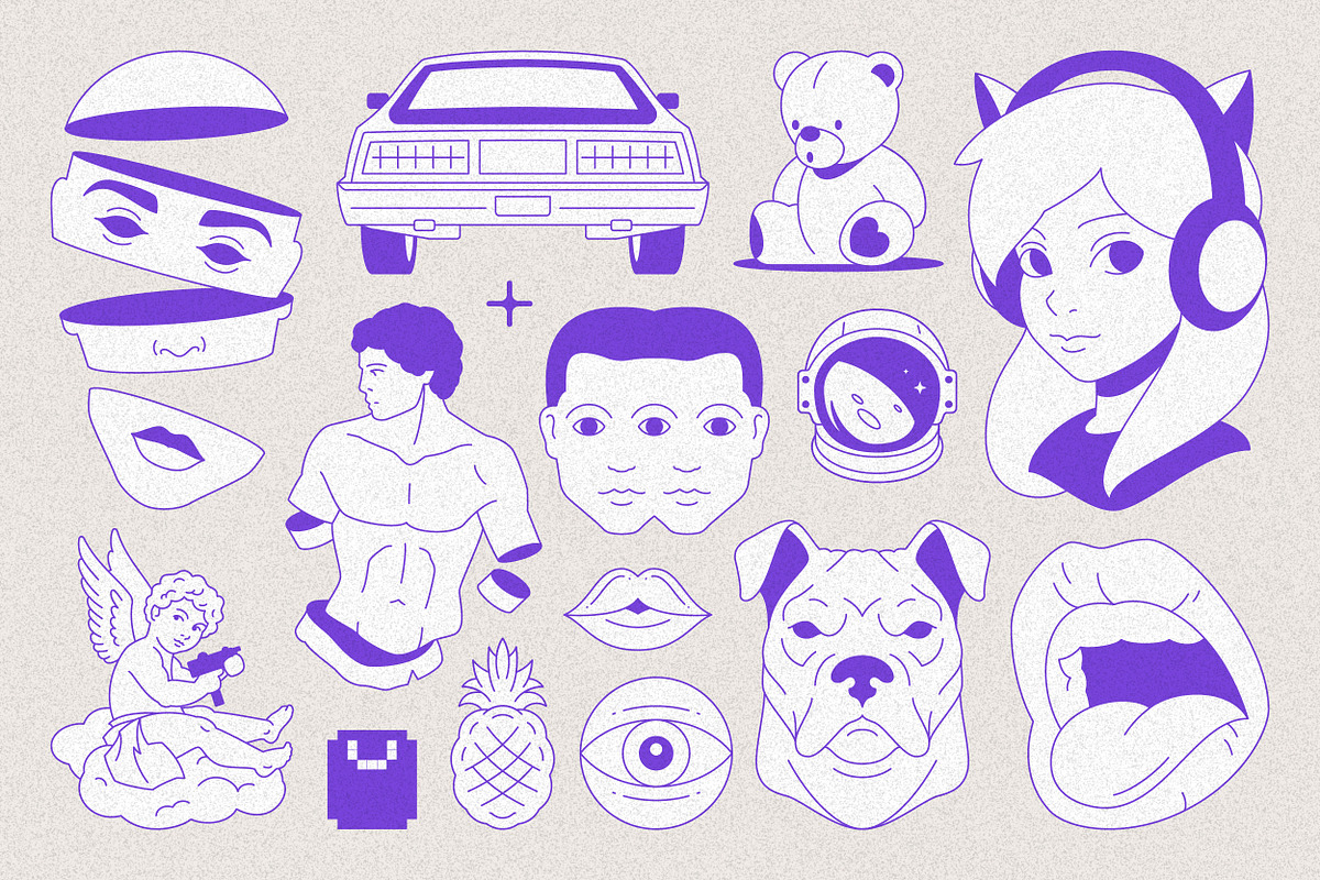 Y2K Illustrations and Elements Set, a Graphic by Vasya Kobelev (Photo 12 of 16)