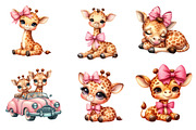 Baby giraffe watercolor clipart, an Illustration by CreationArt (Thumbnail 2 of 5)