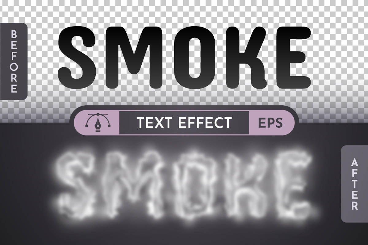 Smoke Editable Text Effect, a Layer Style Add-On by rwgusev (Photo 2 of 6)