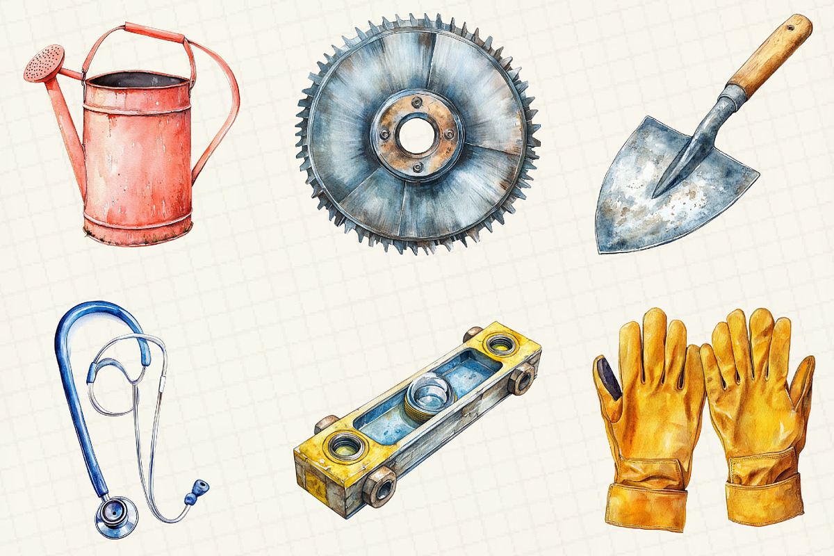 Labor Day Watercolor Clipart, an Illustration by OK Design (Photo 2 of 5)