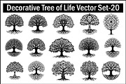 Decorative Tree of Life Vector Set, an Illustration by Creativeshirt (Thumbnail 1 of 13)