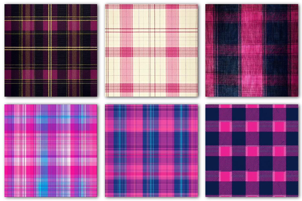 Tartan Pink Digital Paper, a Pattern Graphic by Dream Creation (Photo 2 of 6)