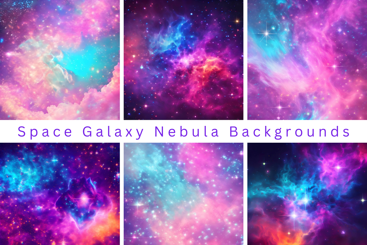 Space Galaxy Nebula Backgrounds, a Background Graphic by UniqueMe (Photo 2 of 12)