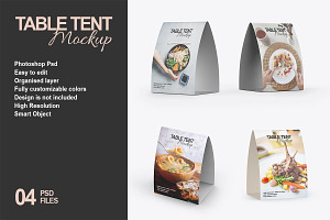 Table Tent Mockup Set