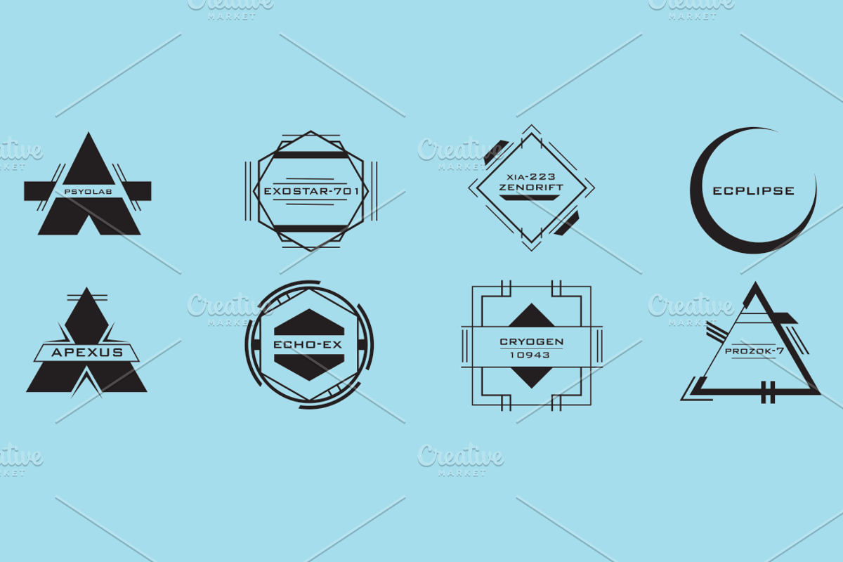 16 Sci-Fi Tech Space Logos, an Object Graphic by ELU LABS (Photo 2 of 3)