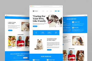 Pet Care Landing Page template, a Landing Page Template by ContestDesign