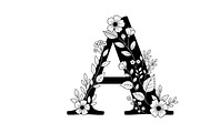 Beautiful flower alphabet set floral, an Illustration by Amazin_art (Thumbnail 6 of 31)
