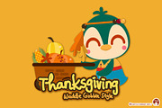 Thanksgiving Waddle Gobble, a Seasonal Illustration by Cozy Cat Design (Thumbnail 2 of 6)