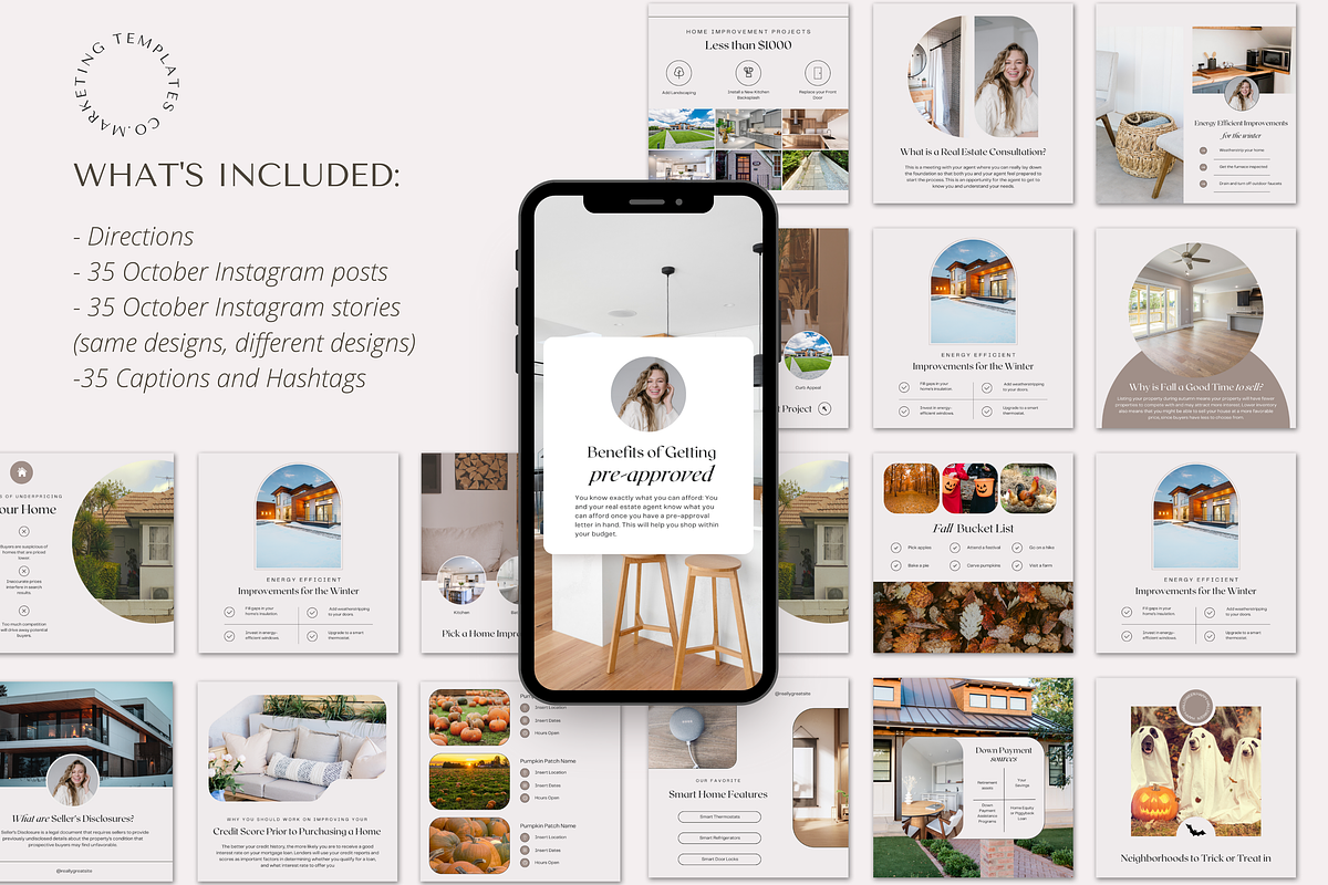 October Real Estate Instagram Posts, a Social Media Template by Marketing Templates Co. (Photo 7 of 9)