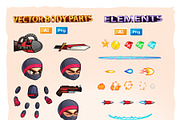 Ninja 2D Game Character Sprites, an Illustration by DionArtworks (Thumbnail 3 of 4)