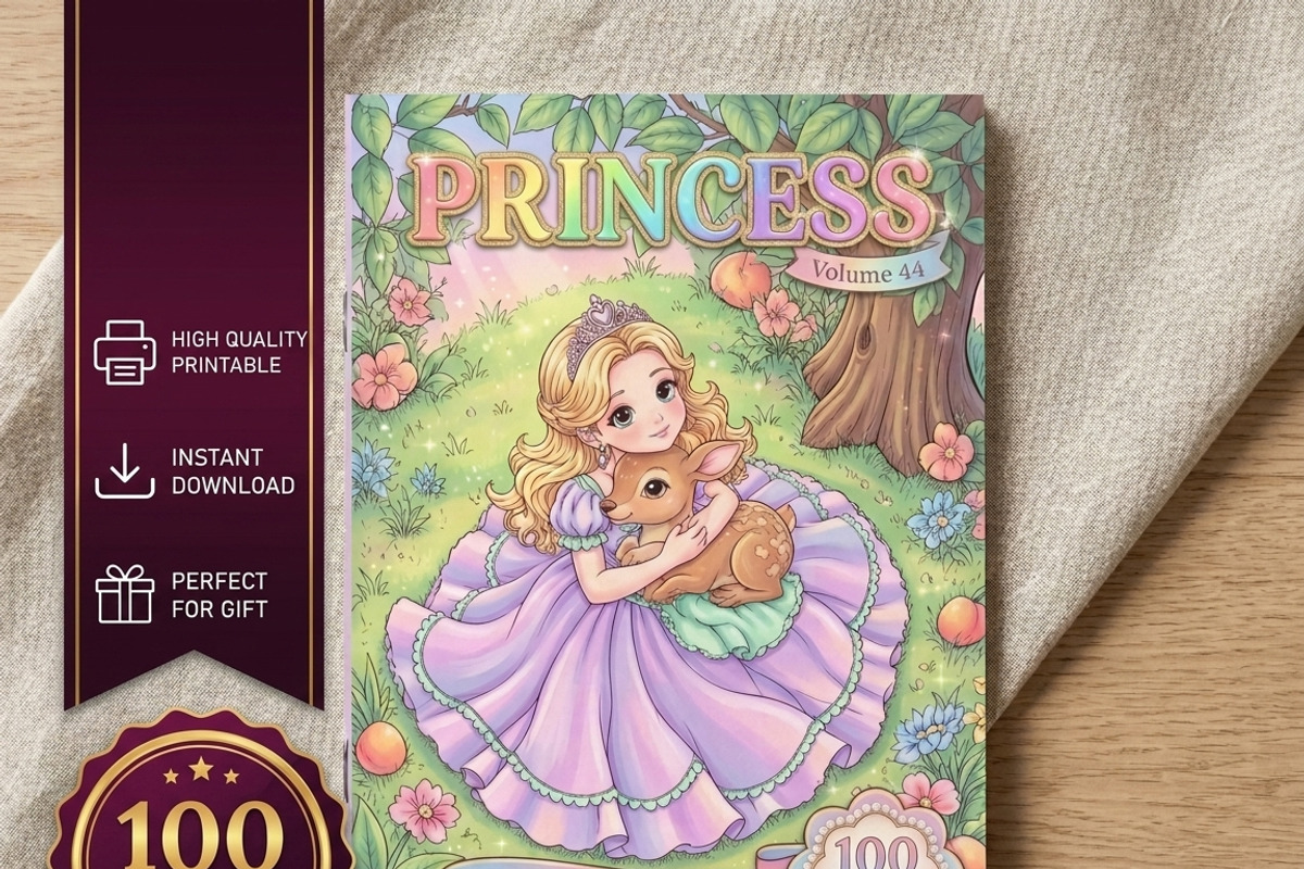 Magical Princess Coloring Book Vol44, a Person Illustration by ikarifq shop (Photo 1 of 7)