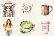 Boho Cafe Core Coffee Clipart, an Illustration by OK Design (Thumbnail 2 of 5)