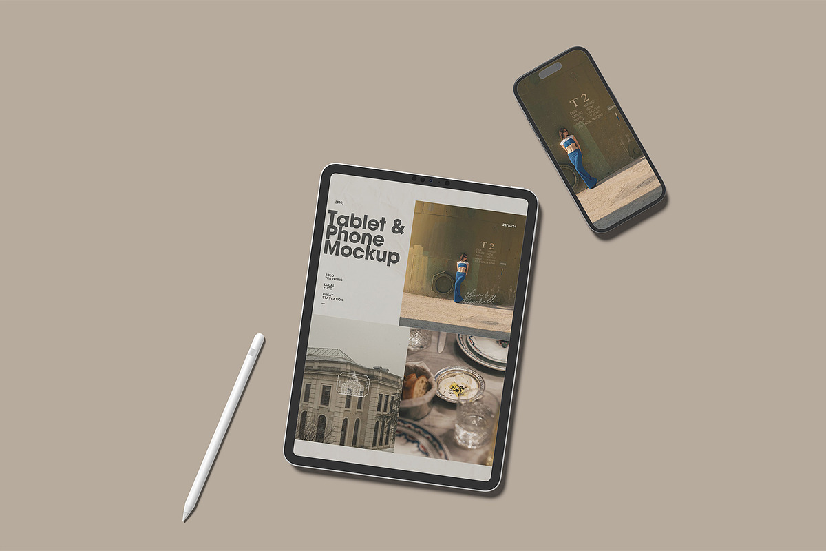 ipad Pro and iphone 16 Mockup, an iPad Mockup by Bangdastudio (Photo 6 of 11)