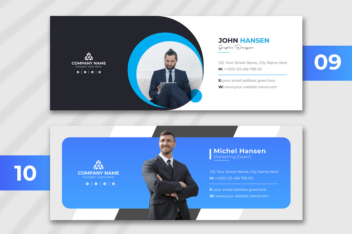 Modern Email Signature Template, a Templates & Theme by pixelcreatx (Photo 5 of 9)