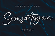 Simsatigan – Casual Handwritten Font, a Handwritten Font by Basnistudio (Thumbnail 1 of 14)