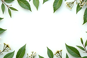 Light Green Botanical Frame For Text, a Photo by LOGOCREATIVE