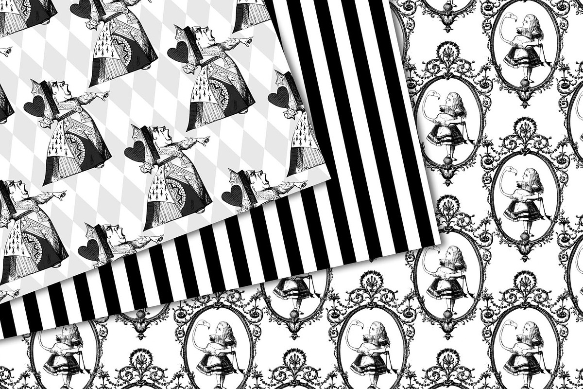 Black & White Alice Graphics, an Illustration by Digital Curio (Photo 5 of 8)