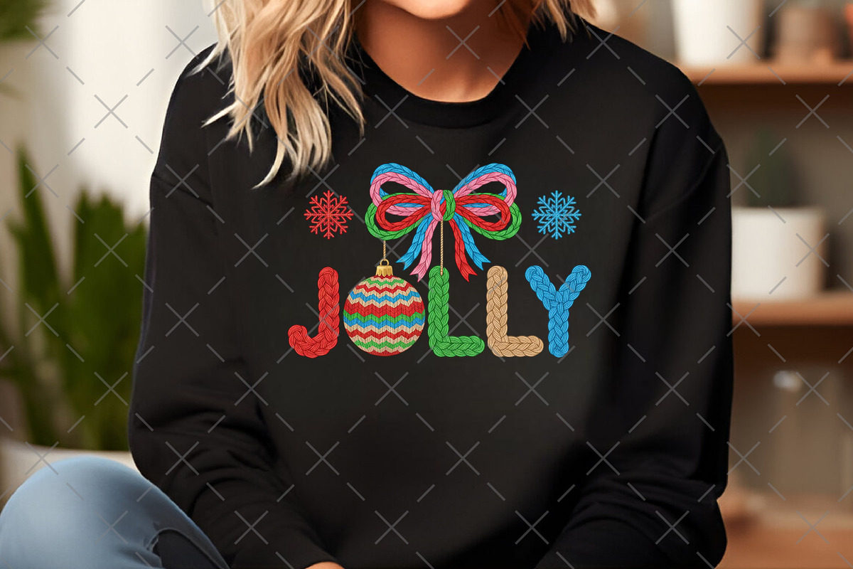 Faux Yarn Christmas Png Holly Jolly, an Illustration by Craft Nest (Photo 6 of 6)