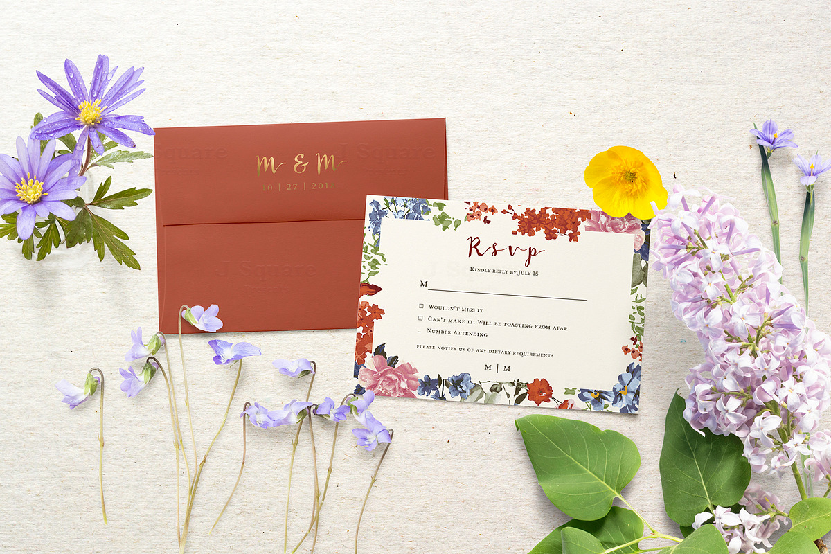 Spring Flower Props & Cardset Mockup, a Product Mockup by JSquarePresents (Photo 3 of 9)