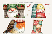 Watercolor Christmas Clipart Bundle, an Illustration by Artnoy (Thumbnail 4 of 8)