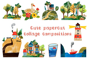 Papercut Collages - Watercolor Set