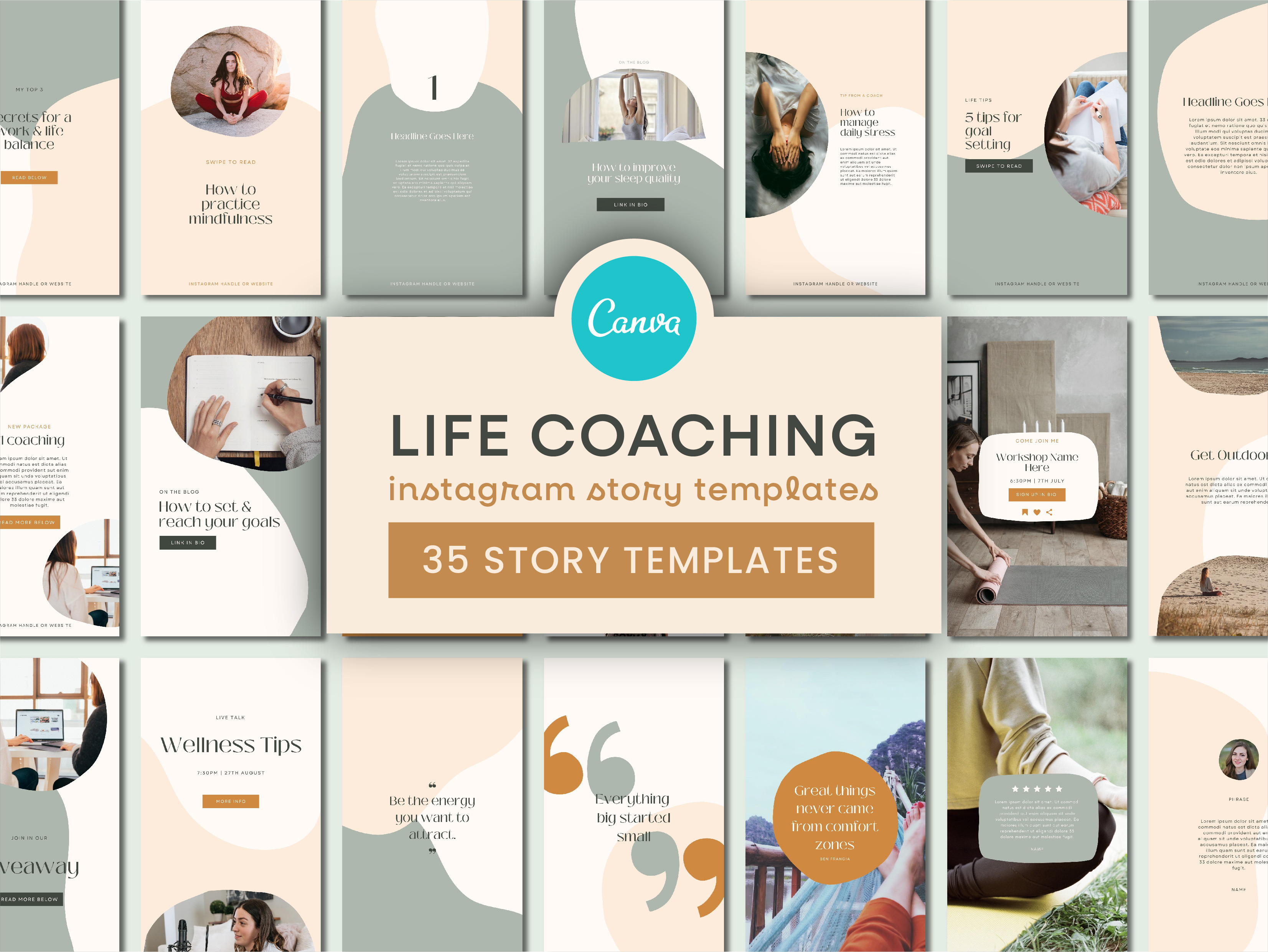 Life Coach Instagram Story Canva, a Social Media Template by Templatez.Co