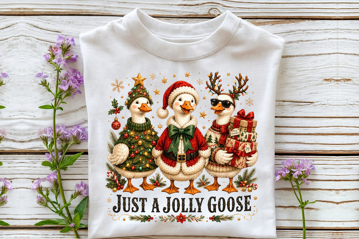 Just a Jolly Goose,Christmas Goose, a Seasonal Illustration by Sublimation Artist (Photo 3 of 9)