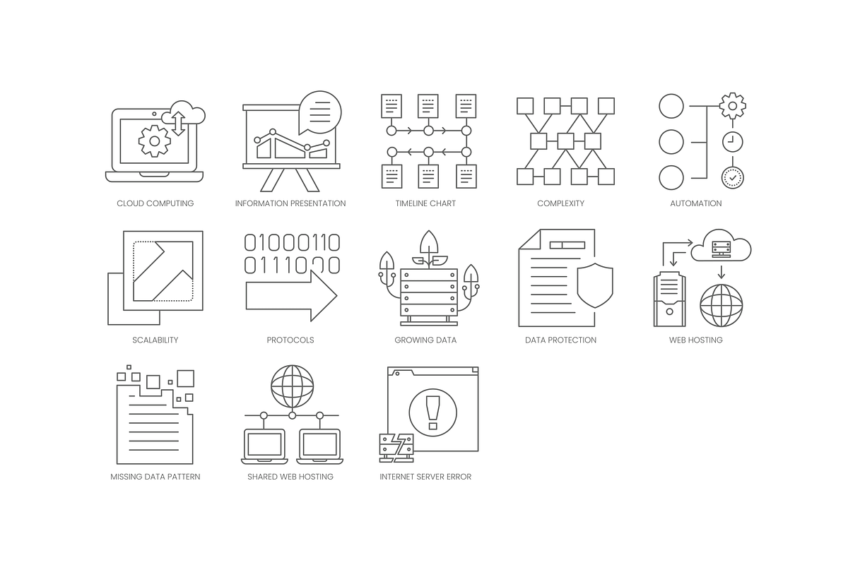 73 Data Analytics Line Icons, an Outline Icon by Graphue