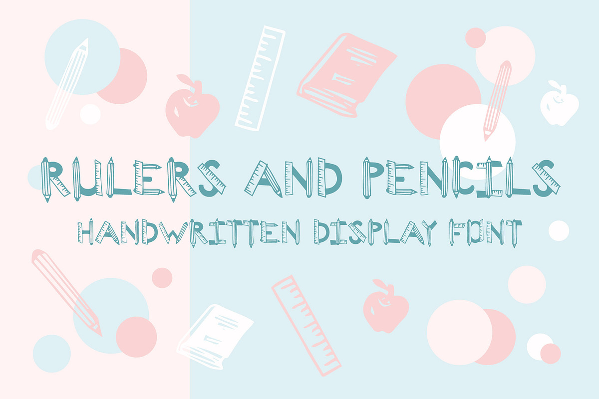 Rulers and Pencils Font, a Font by M.C. Iglesias (Photo 1 of 10)