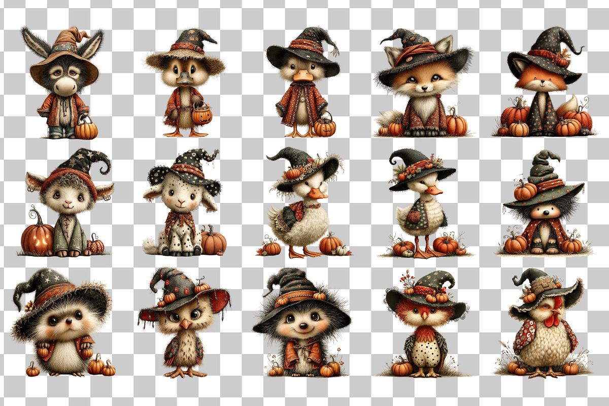 Halloween Farm PNG Clipart, a Seasonal Illustration by Nicolle's Colorful Art (Photo 3 of 5)