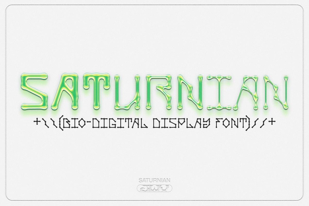 JWV - SATURNIAN - Bio-digital font, a Sans Serif Font by Jordan Warren Visuals (Photo 1 of 7)