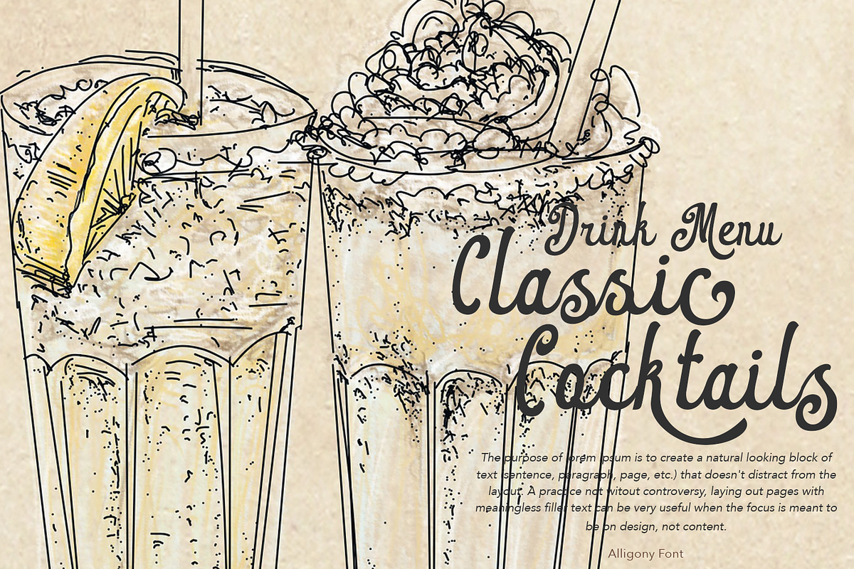 Alligony Retro Script, a Script Font by madeDeduk (Photo 5 of 10)
