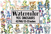 90s Dinosaurs, an Illustration by Design Market (Thumbnail 1 of 3)