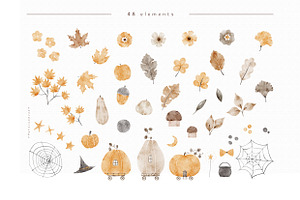 MAGICAL AUTUMN Watercolor Set