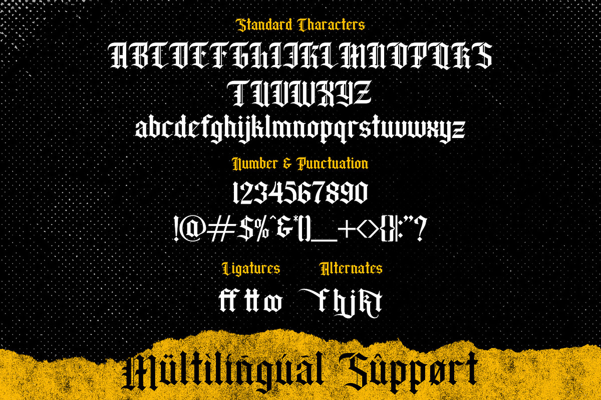 Wilson Wells - Blackletter Font, a Blackletter Font by StringLabs (Photo 9 of 10)