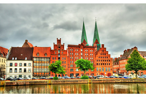 Buildings in the old town of lubeck germany stock photo containing, an Architecture Photo by Leonid Andronov