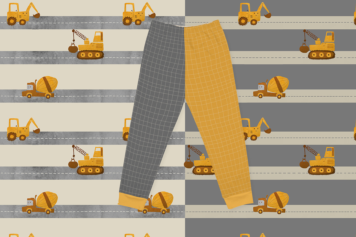 Construction trucks patterns, a Pattern Graphic by watercolor kamill (Photo 9 of 10)