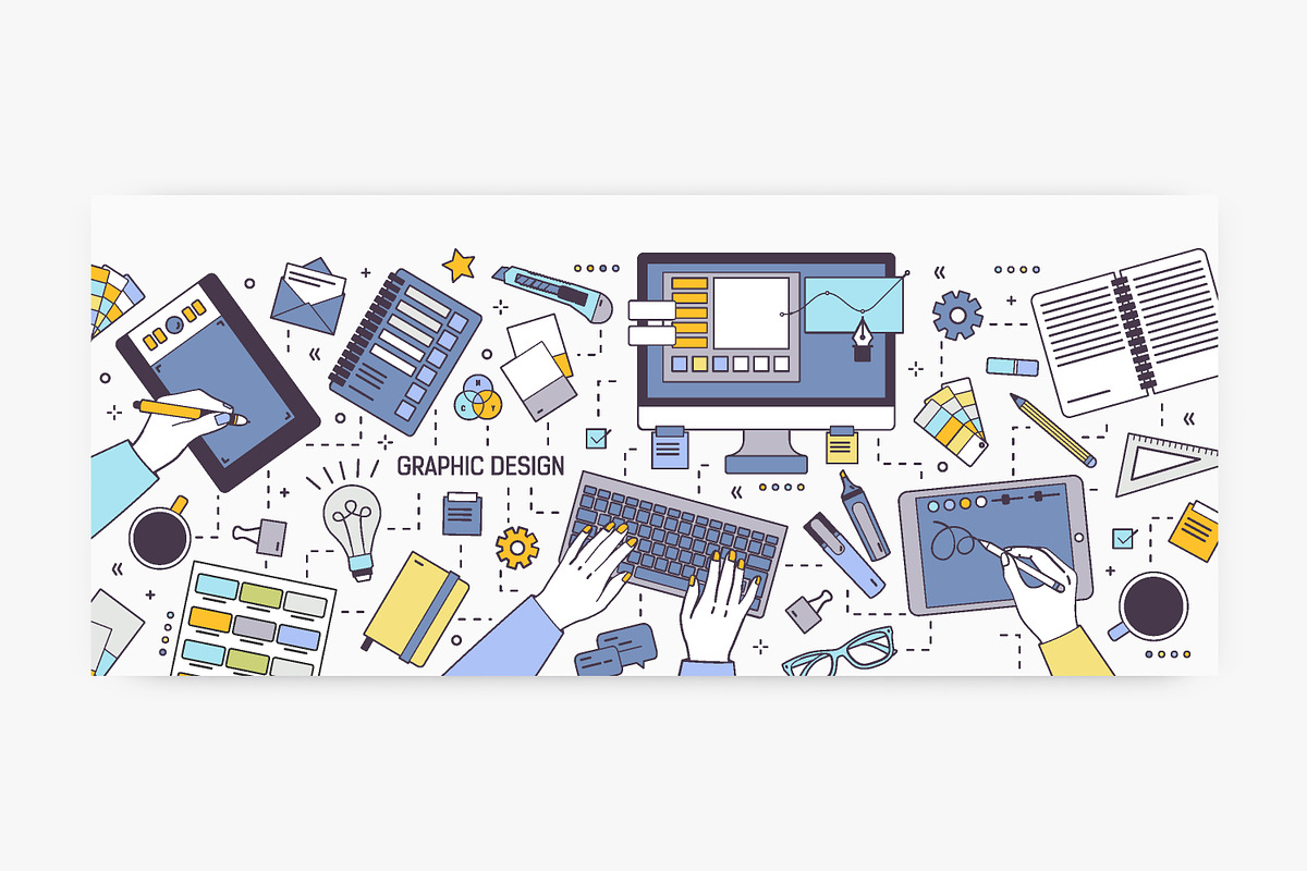 Graphic design line art banners, a Work Illustration by Good Studio (Photo 6 of 7)