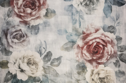 linen background with Burgundy roses, a Background Photo by Virgo Studio