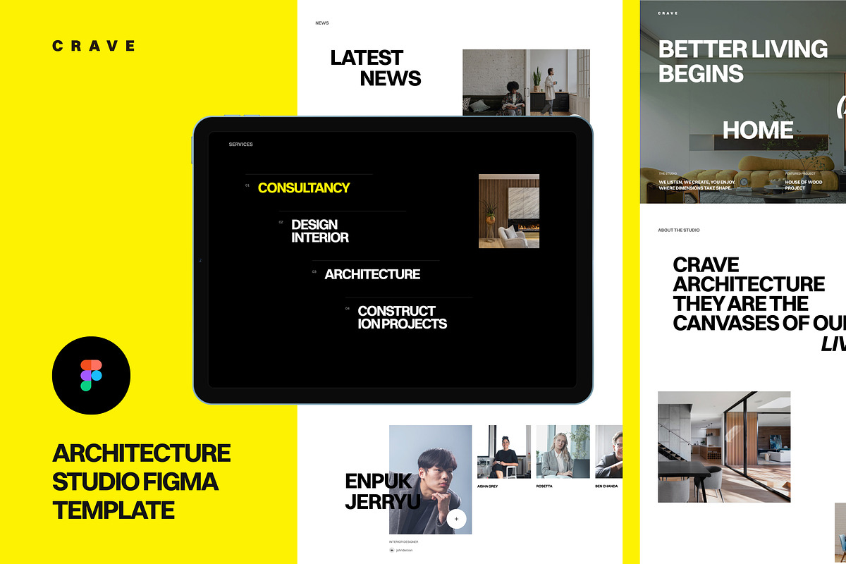 Modern Architecture Figma Web, an UI Kit Template by neuwebz (Photo 1 of 5)